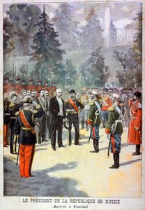 Felix Faure, prezident Francie, přijat v Peterhofu, Petrohrad, Rusko, 1897 od Oswaldo Tofani