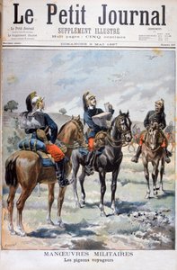 Francouzské vojenské manévry: použití poštovních holubů ke komunikaci, 1897 od Oswaldo Tofani