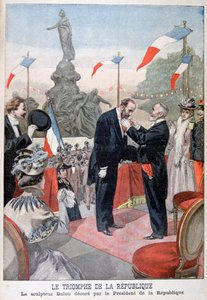 Jules Dalou byl oceněn medailí Čestné legie od Emila Loubeta, 1899 od Oswaldo Tofani