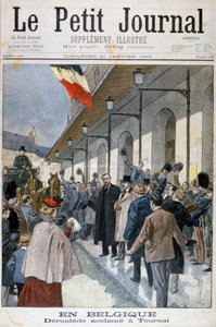Paul Déroulède přijíždí do exilu v Tournai v Belgii, 1900. od Oswaldo Tofani