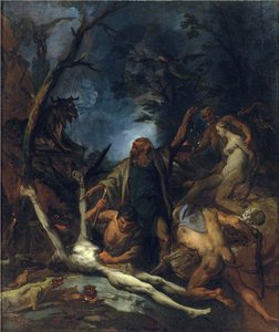 Čarodějnice na černé mši - Obraz Ottaviana Dandiniho (asi 1706-1740), - Olej na plátně, 97x81,5 - Soukromá sbírka od Ottaviano Dandini