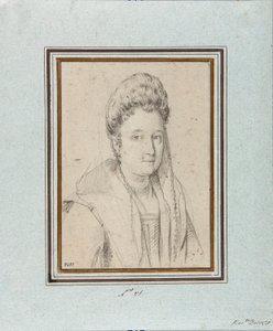Portrét Costanzy Sforza di Santa Flora (1550-1617), vévodkyně ze Sory a manželky Giacoma Boncompagniho Kresba Ottavia Leoniho (1578-1630) Genes, Musei di Strada Nuova, inv 2431