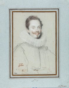 Portrét markýze Paris Pinelli (17. století) Kresba Ottavio Leoni (1578-1630) Genes 17. století, Musei di Strada Nuova, Fondo Disegni, inv 2414