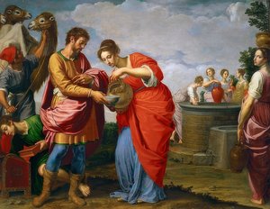 Rebeka a Eliezer u studny. Kolem roku 1626/27