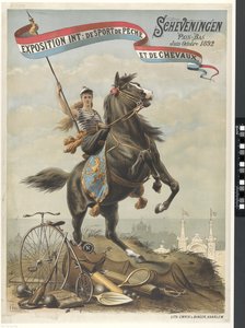 Mezinárodní výstava: Sportovní rybolov a koně / Scheveningen Nizozemsko červen-říjen 1892 (název na objektu)