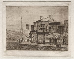 Cleveland, Woodland Avenue a Eagle Street, 1878.