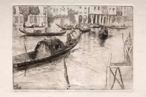 Lepty Benátek: trajekt San Felice, 19. století.