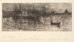 Deštivá noc, Benátky, 1880. od Otto H. Bacher