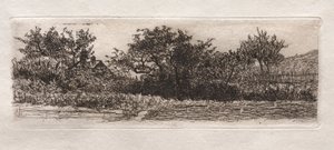 Střechy a stromy, 1879. od Otto H. Bacher