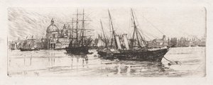Dvě lodě, Benátky, 1880. od Otto H. Bacher