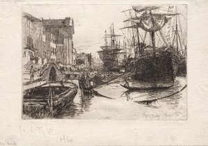 Pohled v Benátkách, 1880. od Otto H. Bacher