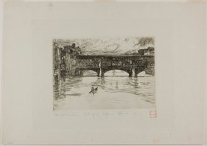 Ponte Vecchio, zničená deska