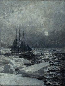 Rám v Severním ledovém oceánu (olej na plátně) od Otto Ludvig Sinding