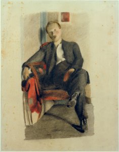 Portrét mladého muže, sedící od Otto Meyer Amden
