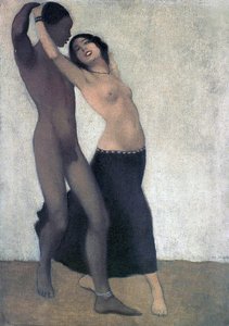 Afro-evropský pár tanečníků, kolem roku 1903