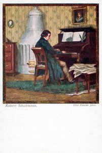 Robert Schumann hraje na klavír