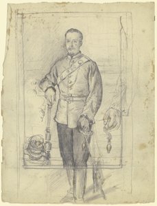 Portrét muže v uniformě od Otto Scholderer