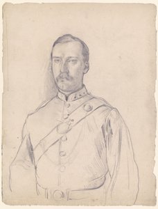 Portrét muže v uniformě, polopostava od Otto Scholderer