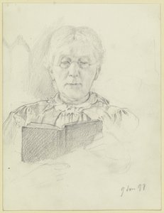 Luise Scholdererová čte od Otto Scholderer