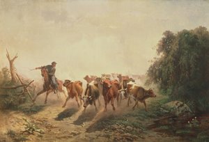 Union Drover s dobytkem pro armádu, 1860 od Otto Sommer