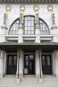 Kostel Am Steinhof (kostel Leopld) navržený Otto Wagnerem, Vídeň, Rakousko (foto) od Otto Wagner