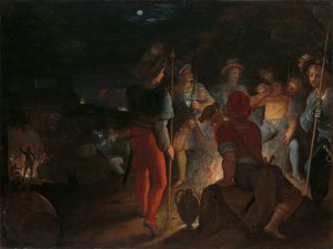 Batavians obléhá římské armádní pluky u Vetera Claudius Civilis obléhá Římany ve Vetera Castra jeden ze série dvanácti o povstání Bataviánů proti Římanům od Otto van Veen