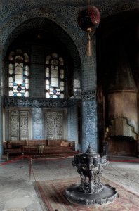 Architektura, osmanské umění: Palác Topkapi (Topkapi Saray) hlavní a oficiální městské sídlo osmanského sultána v letech 1465 až 1853. Palác postavený v letech 1475-1478. Turecký Istanbul. od Ottoman School