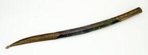 Pochva pro Yataghan (železo se zlatou koftgari vložkou, dřevo a samet) od Ottoman School