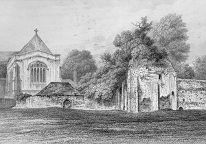 Hrad Wolvesey Winchester, kolem roku 1830
