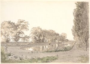 Přehrada ve Vogneserupu od P.C. Skovgaard