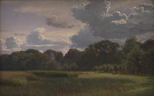 Přesouvající se bouřky nad Nysø Have a Fribedet od P.C. Skovgaard