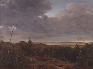 Pohled na Frederiksværk z Tisvilde Wood, Severní Zéland od P.C. Skovgaard