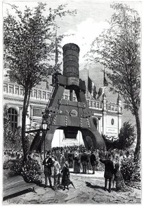 Univerzální výstava v Paříži v roce 1878: Kladivo Le Creusot Power v Champs-de-Mars, 1878 od P. Ferat