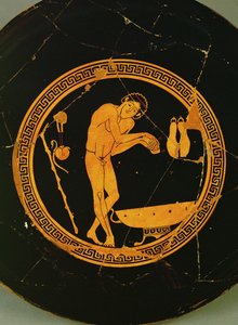 Běhoun s gymnastickou obuví a umyvadlem ... od Painter Onesimos