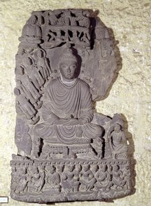 Sedící Buddha v meditaci, 1.-4 od Pakistani School
