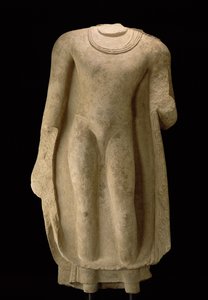 Stojící postava Buddhy (chybí hlava), Gandhara