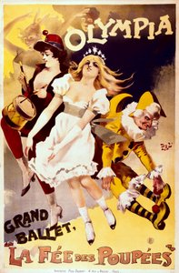 La Fée des Poupées, Reklamní plakát pro velký balet v divadle Olympia (barevné lito) od Pal (1855 1942)