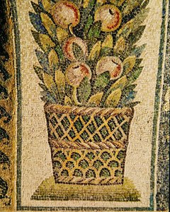 Košík ovoce, c.430 AD (mozaika) od Paleo Christian