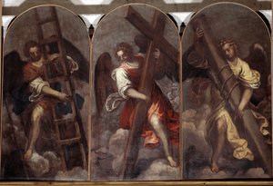 Andělé držící nástroje vášně (Malba