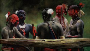 Proti plotu, 2004 (pastel) od Pamela Patrick White
