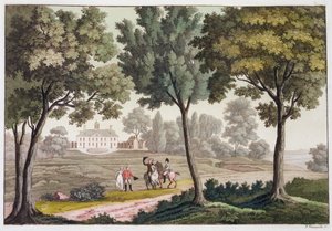 Dům George Washingtona v Mount Vernon, Virginie, USA, c1820-1839