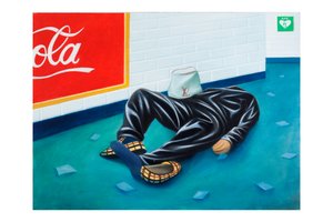 Mythologica n°5: Zeus, 2025 (olej na dřevěné desce) od Paolo Perfranceschi