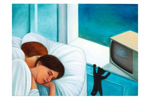 Mythologica n°8: Helen, olej na dřevěné desce, 2025 (olej na dřevěné desce)