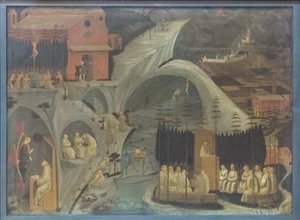 Scény z klášterního života (Tebaide) od Paolo Uccello
