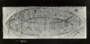 Studie „mazzocchio“ (polstrovaná rolovaná základna kapuce) (pero a inkoust na papíře) od Paolo Uccello