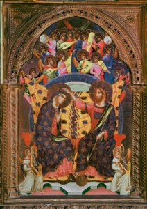 Obraz Korunovace Panny Marie od Paola Veneziana (činný mezi 1320 a 1362) Benátky, Gallerie del 
