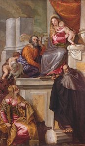Svatá rodina se sv. Janem Křtitelem, sv. Antonínem opatem a sv. Kateřinou, 1551 od Paolo Veronese