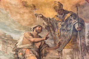 Fresky zobrazující život svatého Catalda od Paolo di Matteis
