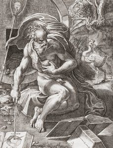 Diogenes, 3. století př. n. l. řecký filozof (rytina)