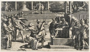 Umučení svatého Petra a Pavla od Parmigianino